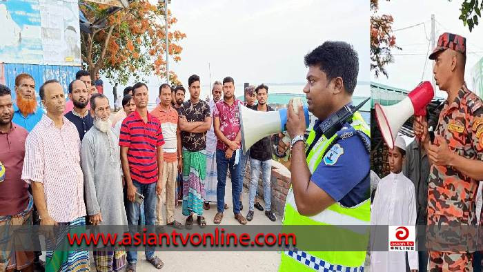 ঘূর্ণিঝড় ‘মোখা’: মোহনপুর নৌ-পুলিশ ফাঁড়ি ও ফায়ার সার্ভিসের সচেতনামূলক কার্যক্রম