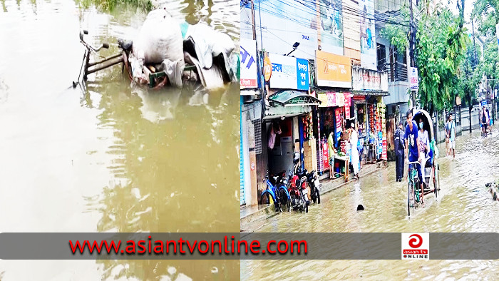 সিলেটে ভারী বৃষ্টি: জলাবদ্ধতায় দুর্ভোগে নগরবাসী