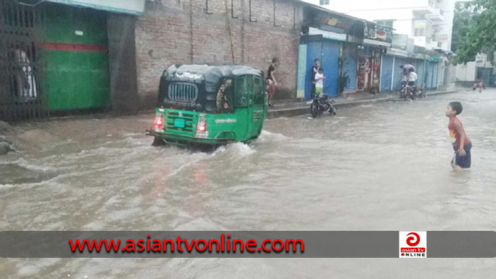 টানা বৃষ্টিতে সিলেট নগরীতে ফের জলাবদ্ধতা