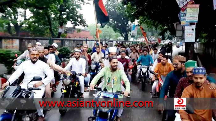 সৈয়দপুরে মিলাদুন্নবীকে স্বাগত জানিয়ে মোটরসাইকেল শোভাযাত্রা