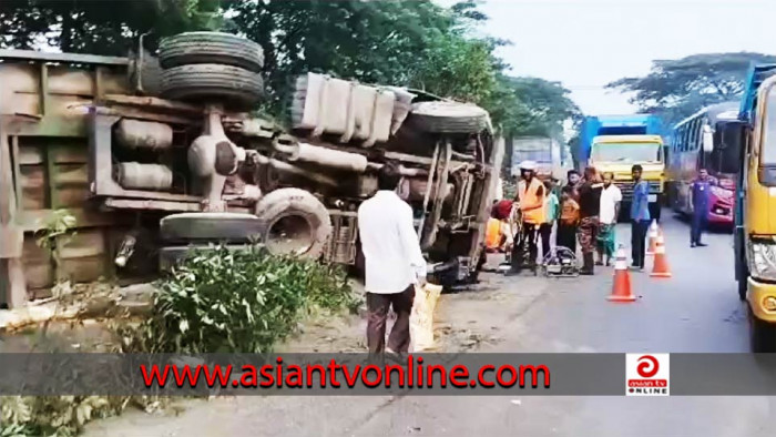 গজারিয়ায় সড়ক দুর্ঘটনায় লরির চালক নিহত