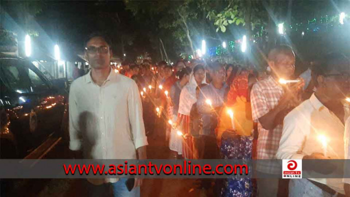 আলোর মিছিলে আলোকিত শেরপুরের গারো পাহাড়