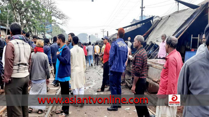 সৈয়দপুরে রেলের পাশে গড়ে ওঠা ৫ শতাধিক অবৈধ স্থাপনা উচ্ছেদ