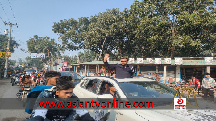 নাটোর-৪ আসনে স্বতন্ত্র প্রার্থী সুজন আহমেদের গণসংযোগ