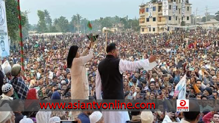 শ্রীপুরে নৌকার নির্বাচনী সভা জনসমুদ্রে পরিণত