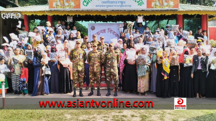 বান্দরবানে সেনাবাহিনীর শীতবস্ত্র বিতরণ