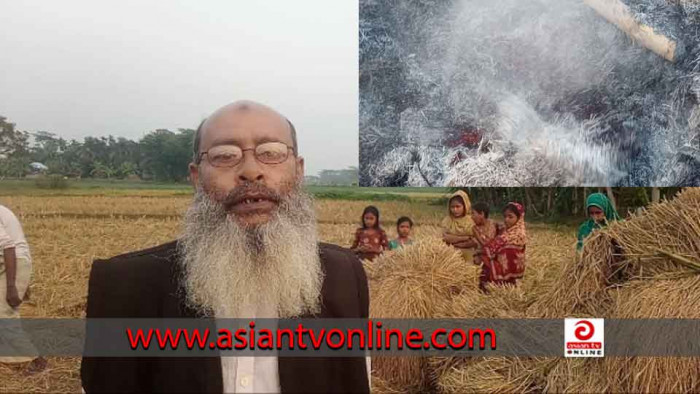 লক্ষ্মীপুরে কৃষকের এক লাখ টাকার ধান পুড়িয়ে দিয়েছে দুর্বৃত্তরা