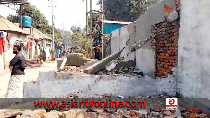 সৈয়দপুরে রেলওয়ের জায়গায় নির্মিত দোকান উচ্ছেদ