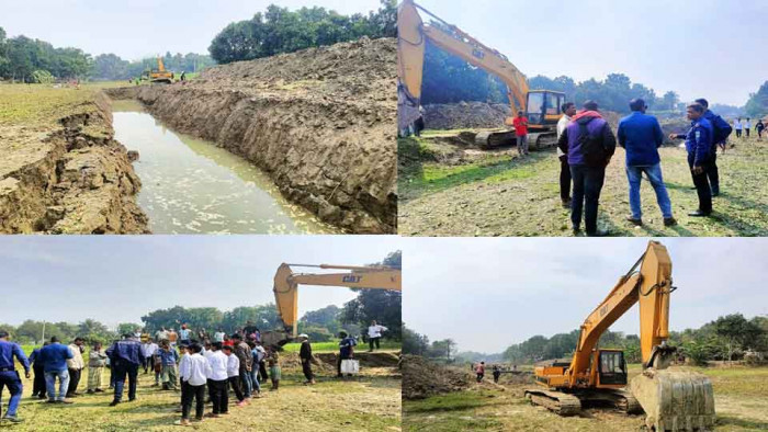 নাটোরে নদী খননে বাধা: দুই দফায় খননযন্ত্রের চাবি ছিনিয়ে নিয়েছে দুর্বৃত্তরা