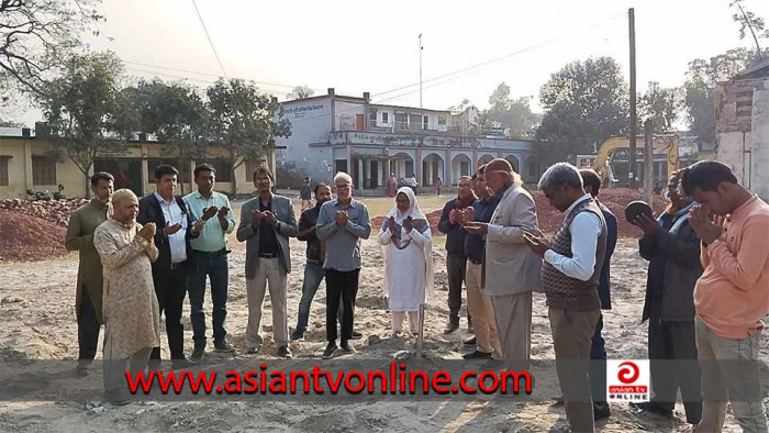 কাউনিয়ায় প্রাথমিক বিদ্যালয়ের ভবন নির্মাণ কাজের উদ্বোধন