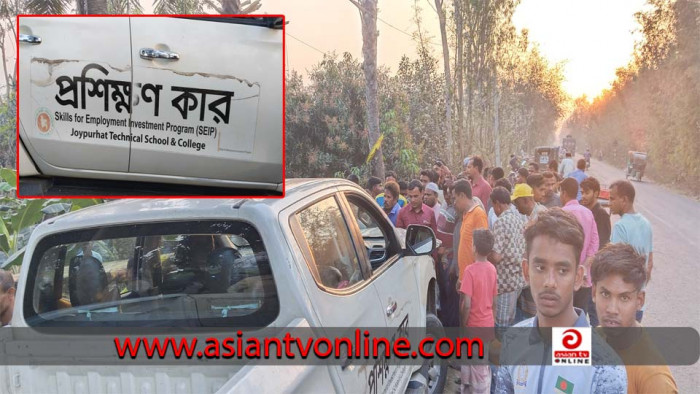 ক্ষেতলালে প্রশিক্ষণ প্রাইভেটকারের ধাক্কায় আহত ৫