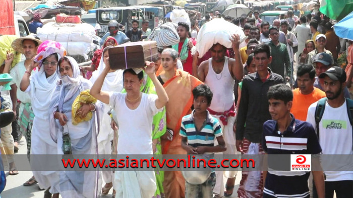 নওগাঁয় তুলে ধরা হলো ১৯৭১ সালের শরণার্থীদের দুর্দশার চিত্র