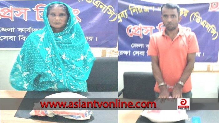 নবীগঞ্জের পাহাড়ি অঞ্চলে বসত বাড়িতে গাঁজা বিক্রি, নারীসহ আটক ২