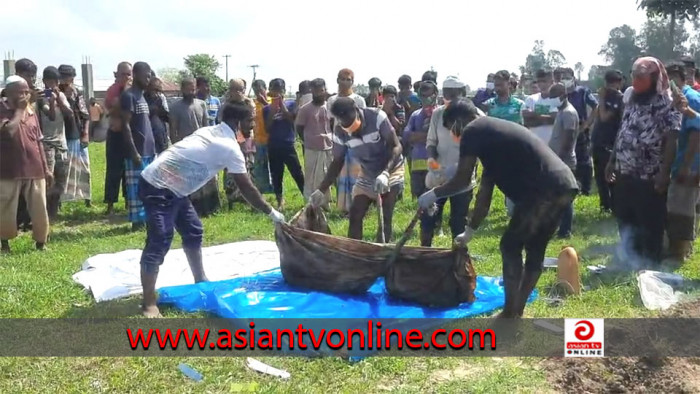 হিলিতে আন্দোলনে আগুনে পুড়ে নিহত ছাত্র সূর্যের মরদেহ উত্তোলন