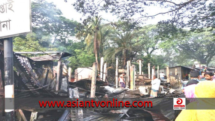 কাপ্তাইয়ে ভয়াবহ অগ্নিকাণ্ডে ১টি সিএনজিসহ ৮ দোকান ভস্মীভূত