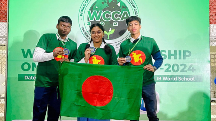 নেপালে ক্লাইমেট অ্যাকশন চ্যাম্পিয়নশিপে দ্বিতীয় স্থান অর্জন করেছে লালমনিরহাটের ৩ শিক্ষার্থী