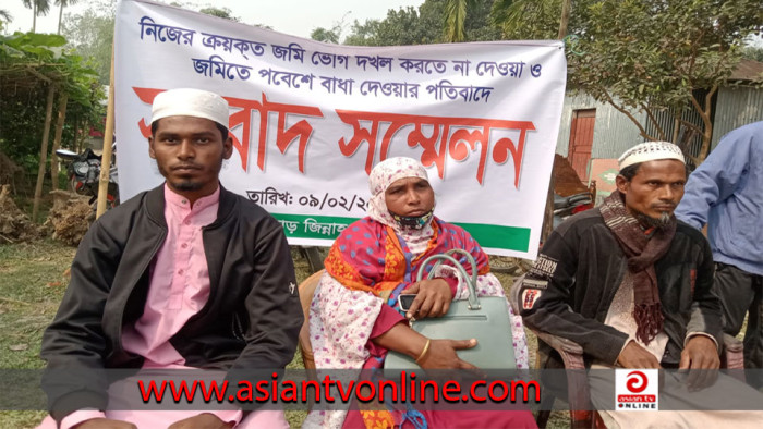 বকশীগঞ্জে ক্রয়কৃত জমি ফিরে পেতে নারীর সংবাদ সম্মেলন
