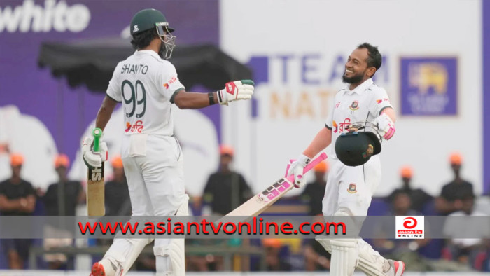 জোড়া সেঞ্চুরিতে স্বস্তি নিয়ে দিন পার করল বাংলাদেশ