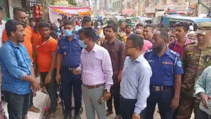কুমিল্লা নগরীতে সিটি কর্পোরেশনে উচ্ছেদ অভিযান